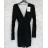 Langes Chiffon-Kurzarmkleid für Damen (S/M ONE SIZE) ITALIAN FASHION IMWGS231048