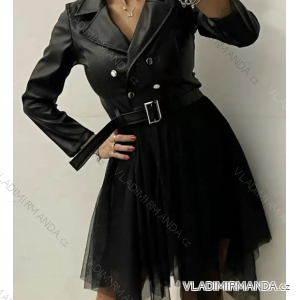 Langes Chiffon-Kurzarmkleid für Damen (S/M ONE SIZE) ITALIAN FASHION IMWGS231048