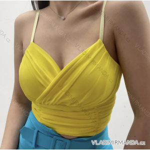 Langes Chiffon-Kurzarmkleid für Damen (S/M ONE SIZE) ITALIAN FASHION IMWGS231048