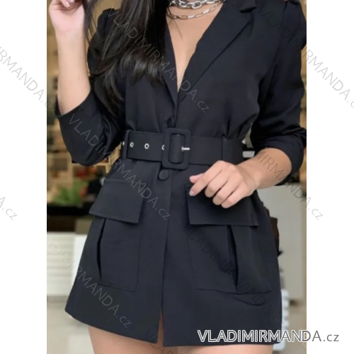 Langes Chiffon-Kurzarmkleid für Damen (S/M ONE SIZE) ITALIAN FASHION IMWGS231048