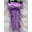 Langes Chiffon-Kurzarmkleid für Damen (S/M ONE SIZE) ITALIAN FASHION IMWGS231048