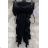 Langes Chiffon-Kurzarmkleid für Damen (S/M ONE SIZE) ITALIAN FASHION IMWGS231048