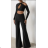Langes Chiffon-Kurzarmkleid für Damen (S/M ONE SIZE) ITALIAN FASHION IMWGS231048
