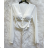 Langes Chiffon-Kurzarmkleid für Damen (S/M ONE SIZE) ITALIAN FASHION IMWGS231048