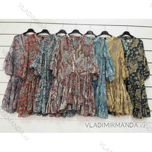Sommer Kurzarm Sommerkleid (S / M ONE SIZE) ITALIENISCHE MODE IMWY21019