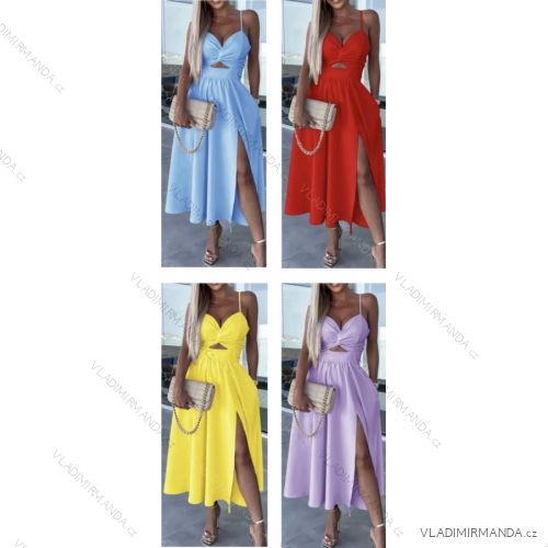 Langes, elegantes, trägerloses Sommerkleid für Damen (Einheitsgröße S/M) ITALIAN FASHION IMWB23288