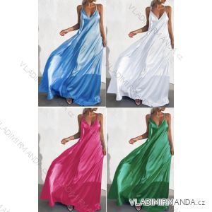 Langes Sommerkleid mit Trägern für Damen (S/M EINHEITSGRÖSSE) ITALIAN FASHION IMWB23297