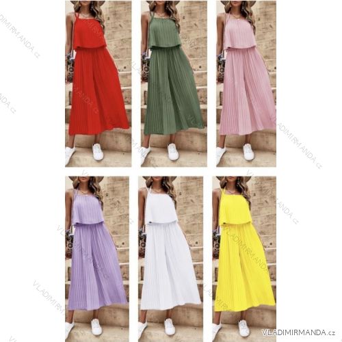 Elegantes Sommerhosen-Set und Damenoberteil (S / M ONE SIZE) ITALIAN FASHION IMWG221626