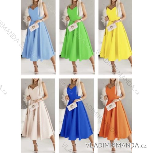 Elegantes trägerloses Sommerkleid für Damen (Einheitsgröße S/M) ITALIAN FASHION IMWB23324