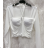 Langes Chiffon-Kurzarmkleid für Damen (S/M ONE SIZE) ITALIAN FASHION IMWGS231048