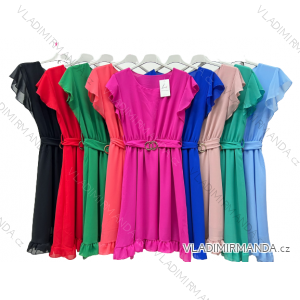 Kurzärmliges Hemdkleid für Damen (S / M ONE SIZE) ITALIAN FASHION IM422633