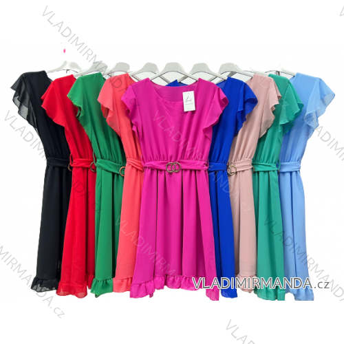 Kurzärmliges Hemdkleid für Damen (S / M ONE SIZE) ITALIAN FASHION IM422633