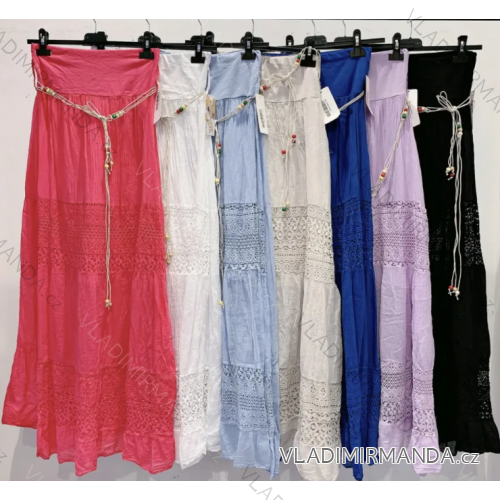 Langes Chiffon-Kurzarmkleid für Damen (S/M ONE SIZE) ITALIAN FASHION IMWGS231048