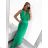 Langes, elegantes, ärmelloses Kleid mit Falten für Damen (Einheitsgröße S/M) ITALIAN FASHION IMPGM2322112