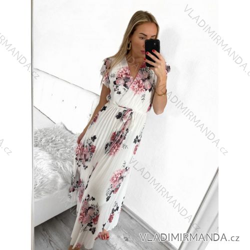 Langes ärmelloses Sommerkleid für Damen (Einheitsgröße S/M) ITALIAN FASHION IMW23127