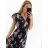 Šaty košilové dlouhý rukáv dámské (S/M ONE SIZE) ITALSKÁ MÓDA IMWB22192 S/M schwarz