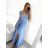 Trägerloses langes Partykleid für Damen (S/M EINHEITSGRÖSSE) ITALIAN FASHION IMPBB23B22631/DU S/M rosa