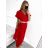 Sommerkleid für Damen, langes Maxikleid mit kurzen Ärmeln (Einheitsgröße S/M) ITALIAN FASHION IMM23M20835