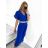 Sommerkleid für Damen, langes Maxikleid mit kurzen Ärmeln (Einheitsgröße S/M) ITALIAN FASHION IMM23M20835
