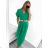 Sommerkleid für Damen, langes Maxikleid mit kurzen Ärmeln (Einheitsgröße S/M) ITALIAN FASHION IMM23M20835