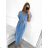 Sommerkleid für Damen, langes Maxikleid mit kurzen Ärmeln (Einheitsgröße S/M) ITALIAN FASHION IMM23M20835