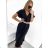 Sommerkleid für Damen, langes Maxikleid mit kurzen Ärmeln (Einheitsgröße S/M) ITALIAN FASHION IMM23M20835 S/M königsblau