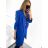 Langärmlige gefütterte verlängerte Damenjacke (M/L/XL ONE SIZE) ITALIAN FASHION IMC23213 L/XL königsblau
