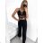 Kalhoty letní dlouhé dámské (S/M ONE SIZE) ITALSKÁ MÓDA IMW2331086 S/M weiß