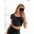 Top/Croptop Sport Kurzarm Damen (S/M ONE SIZE) ITALIAN FASHION IMPHD234108
