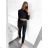 Damen-Set aus Leggings und Kapuzenpullover mit Reißverschluss (Einheitsgröße S/M) ITALIAN FASHION IMWB23090