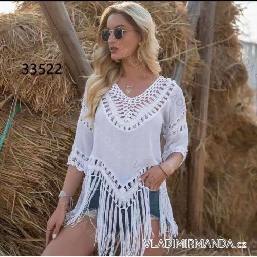 Tunika letní krátký rukáv dámské (S/M/L ONE SIZE) ITALSKÁ MÓDA IMWE231546