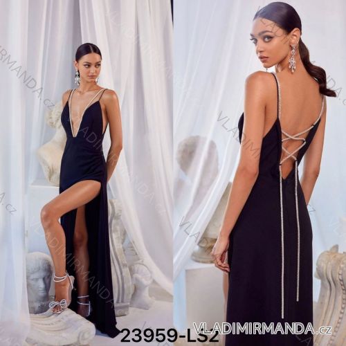 Trägerloses langes Partykleid für Damen (Einheitsgröße S/M) ITALIAN FASHION IMPLS2323959