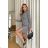 Damen Plus Size (42-46) langes elegantes ärmelloses Partykleid POLISH FASHION PMLBC23265-10 grau 34