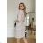 Damen Plus Size (42-46) langes elegantes ärmelloses Partykleid POLISH FASHION PMLBC23265-10 béžová 34