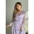 Damen Plus Size (42-46) langes elegantes ärmelloses Partykleid POLISH FASHION PMLBC23265-10 hellviolett 34