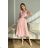 Damen Plus Size (42-46) langes elegantes ärmelloses Partykleid POLISH FASHION PMLBC23265-10 hellrosa 34