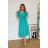 Damen Plus Size (42-46) langes elegantes ärmelloses Partykleid POLISH FASHION PMLBC23265-10 türkis 34