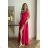 Damen Plus Size (42-46) langes elegantes ärmelloses Partykleid POLISH FASHION PMLBC23265-10 Fuchsie 38