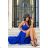 Damen Plus Size (42-46) langes elegantes ärmelloses Partykleid POLISH FASHION PMLBC23265-10 königsblau 36