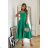 Damen Plus Size (42-46) langes elegantes ärmelloses Partykleid POLISH FASHION PMLBC23265-10 grün 34