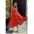 Damen Plus Size (42-46) langes elegantes ärmelloses Partykleid POLISH FASHION PMLBC23265-10 rot 40