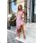 Damen Plus Size (42-46) langes elegantes ärmelloses Partykleid POLISH FASHION PMLBC23265-10 pink 34