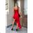 Damen Plus Size (42-46) langes elegantes ärmelloses Partykleid POLISH FASHION PMLBC23265-10 rot 34