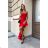 Damen Plus Size (42-46) langes elegantes ärmelloses Partykleid POLISH FASHION PMLBC23265-10 rot 34