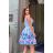 Damen Plus Size (42-46) langes elegantes ärmelloses Partykleid POLISH FASHION PMLBC23265-10 blau 