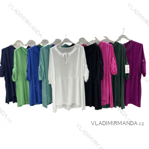 Damen-Tunika mit langen Ärmeln, große Größen (3XL/4XL, EINE GRÖSSE) ITALIAN FASHION IMWQ23126