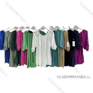 Tunika dlouhý rukáv dámská nadrozměr (3XL/4XL ONE SIZE) ITALSKÁ MÓDA IMWQ23126