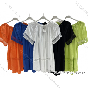 Tunika / Bluse Langarm Damen Oversized (3XL / 4XL ONE SIZE) ITALIAN FASHION IMWQ2191650