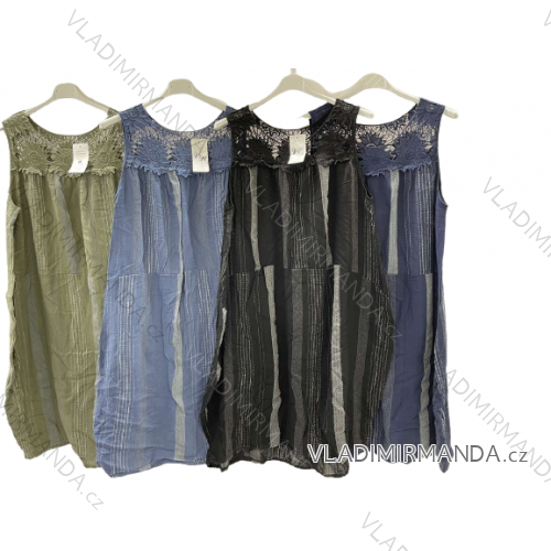 Damen Plus Size Ärmelloses Spitzenkleid (3XL/4XL ONE SIZE) ITALIAN FASHION IMWQ2396051