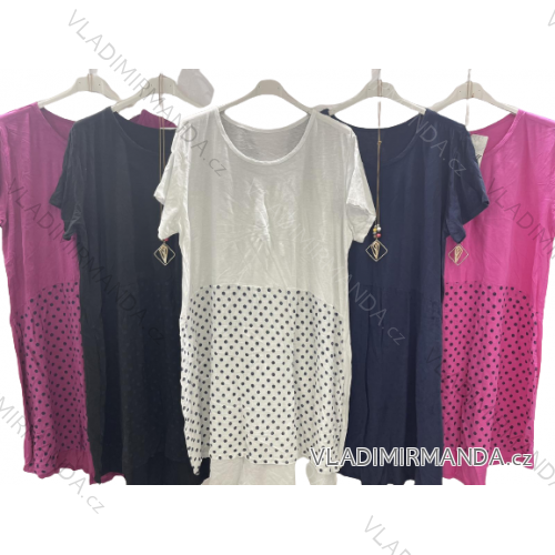 Damen Kurzarmtunika (uni xL / 2XL) TURKISH FASHION TM9200691